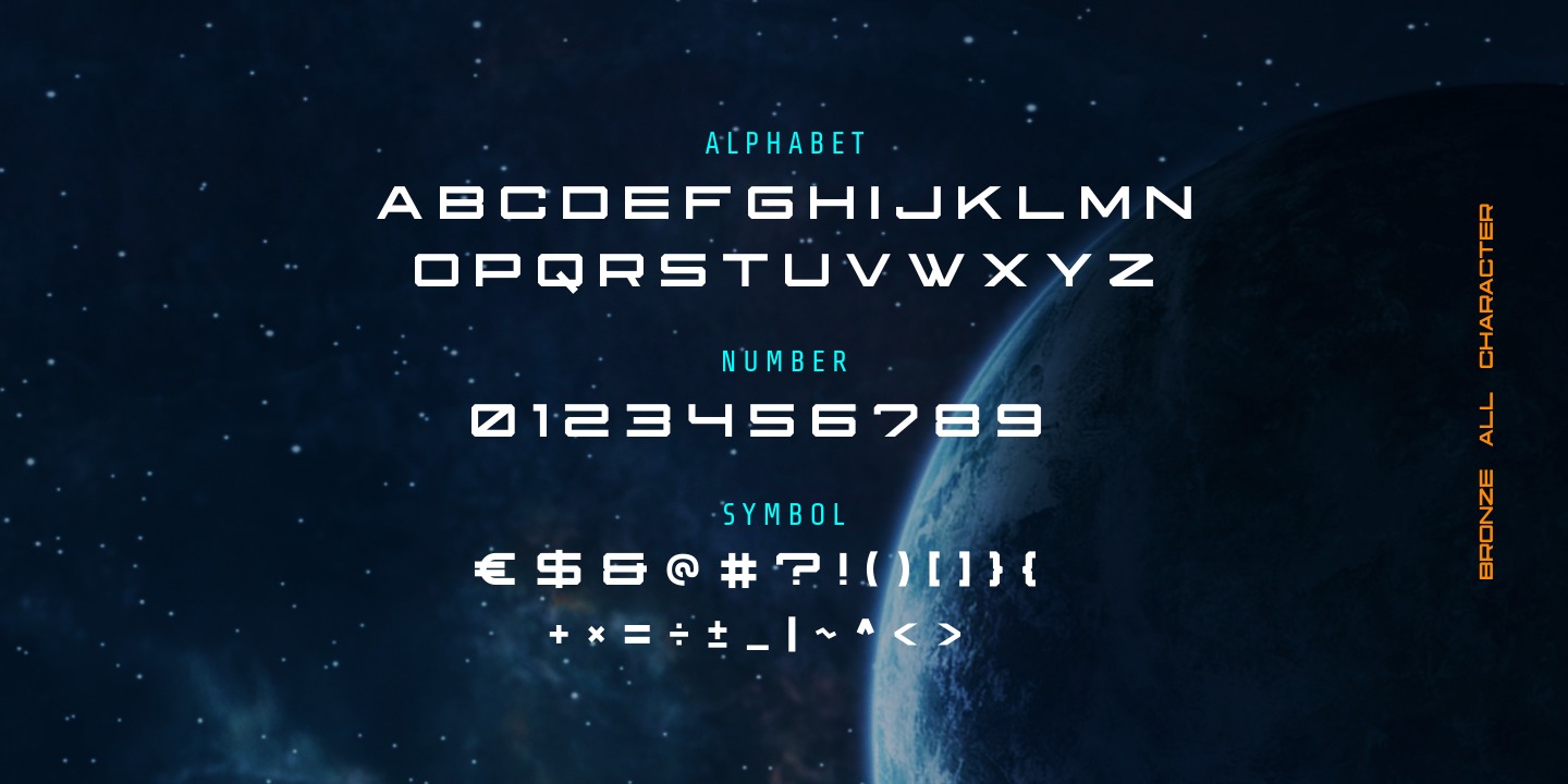 Example font Sci Fi Bronze #2